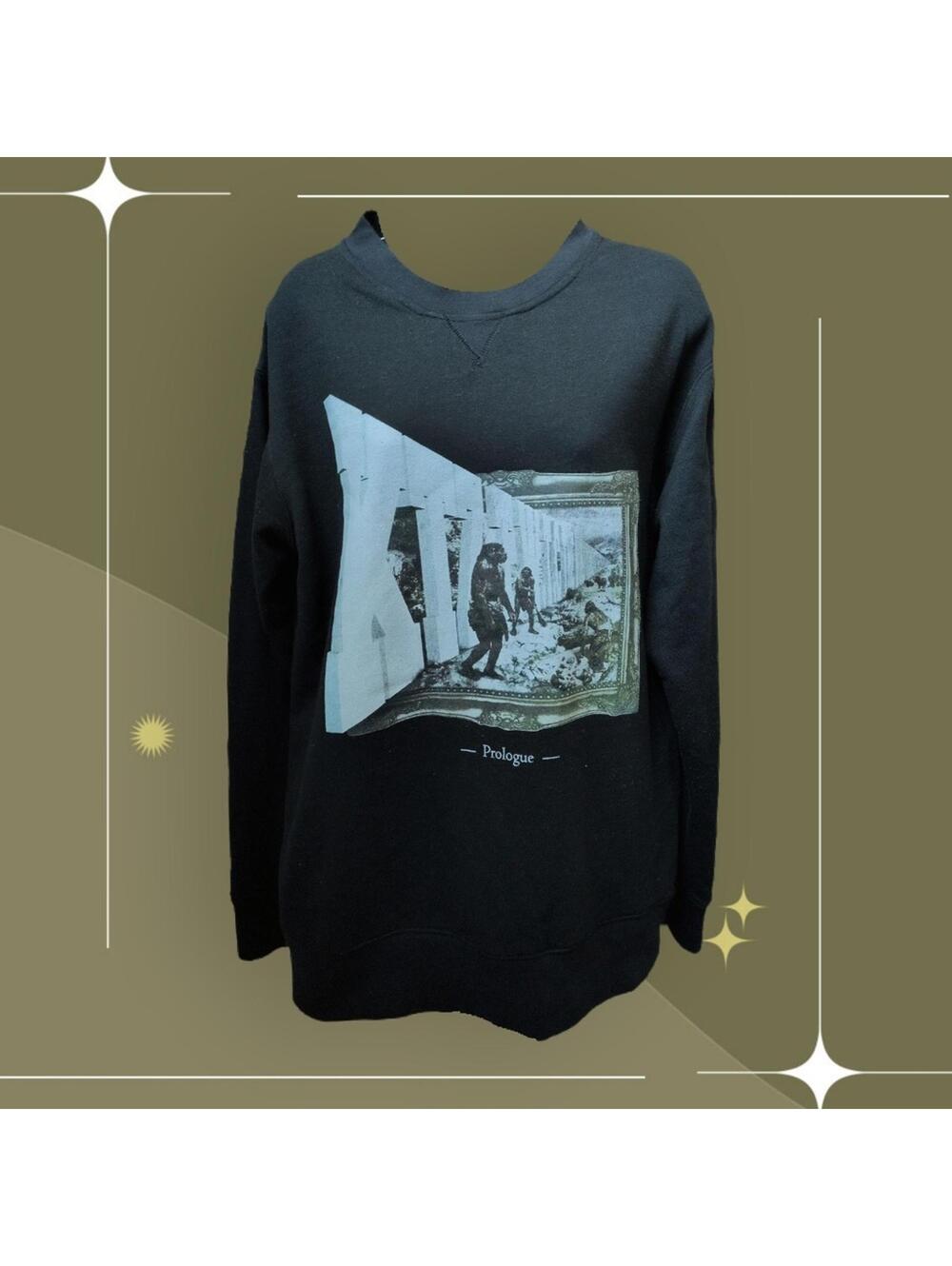 🍋✨ KTZ Mens Streetwear Oversized Prologue Crew Neck Sweater Size XS